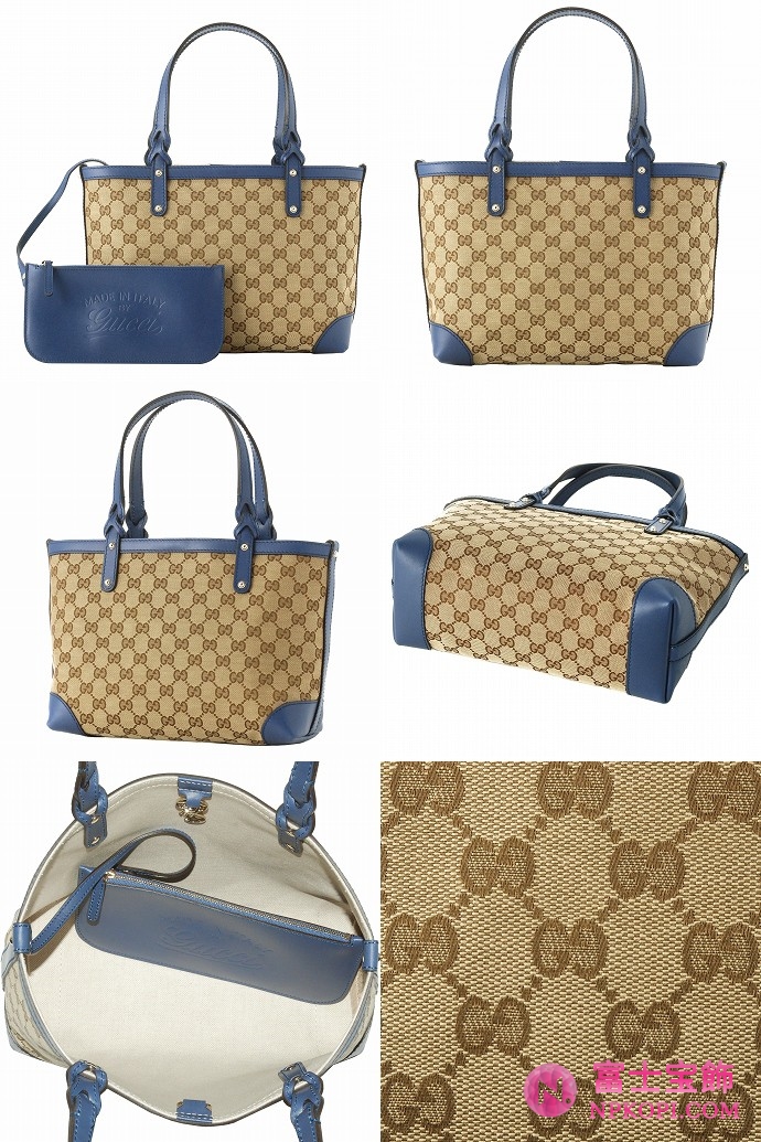 GUCCI/グッチ GUCCI CRAFT定番キャンバスGG柄ポーチ付きスモールトートバッグ 269878 F4CMG 8581 